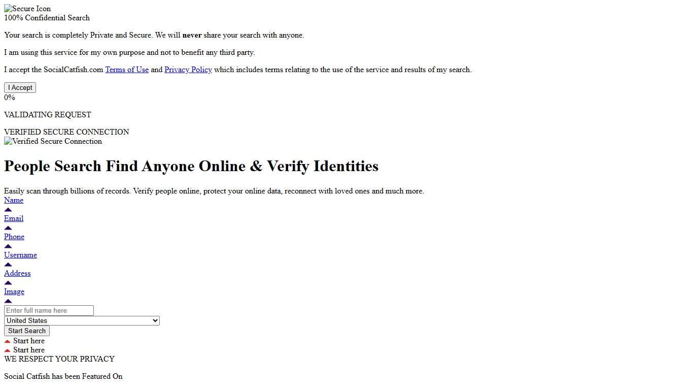 People Search & Identity Verification Social Catfish