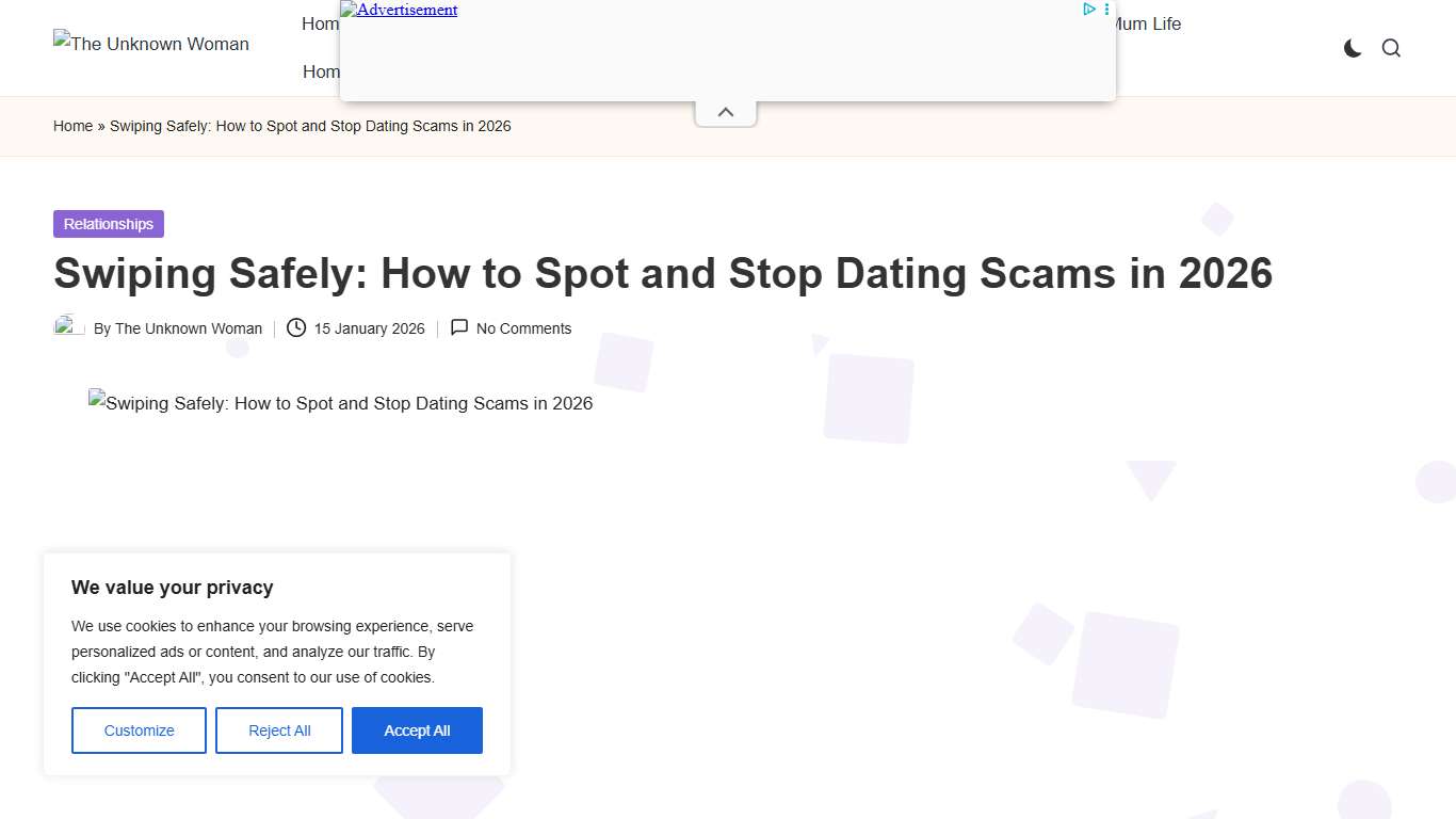 Swiping Safely: How to Spot and Stop Dating Scams in 2026 - The Unknown Woman